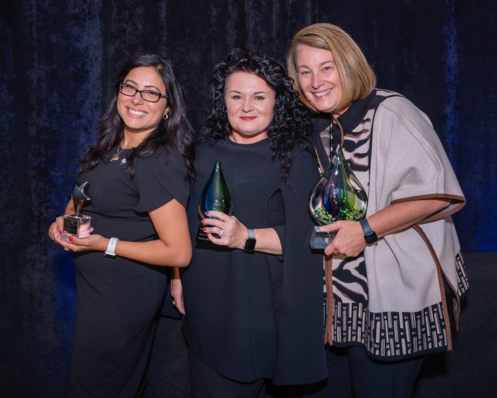 2022 OWL Award Recipients: Jacqueline Armani, OD, Rising Star, Magda Michna, PhD, Catalyst and Jeannette Bankes, Visionary Leader